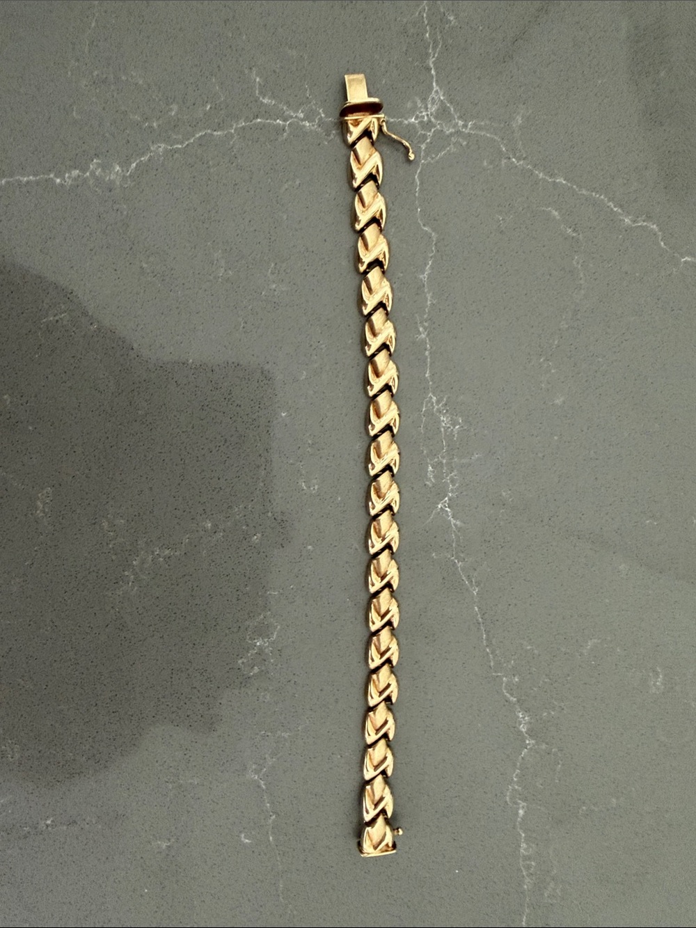 14K Italy Gold Link Bracelet - Italian Made - Picture 5 of 7